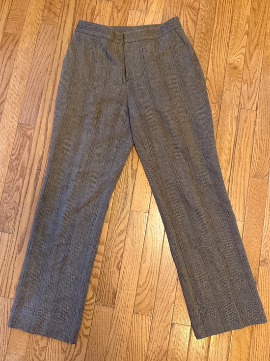 Ralph Lauren Pants - Ralph Lauren Brown Herringbone Wool Trousers